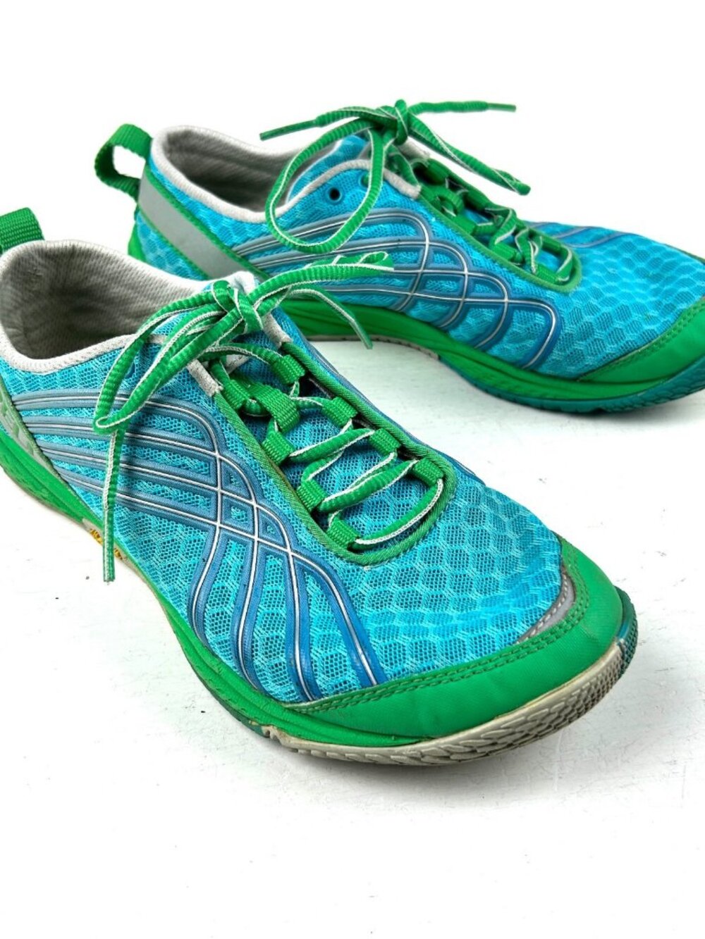 Merrell Trail Running Shoes Women's 7 Blue Green Barefoot Minimalist